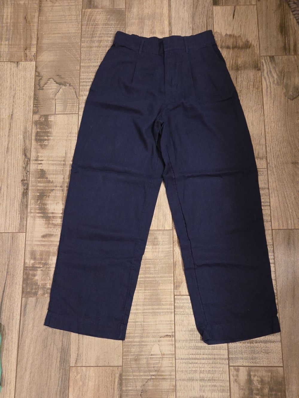 a new day Womens Wide Leg Linen Pants